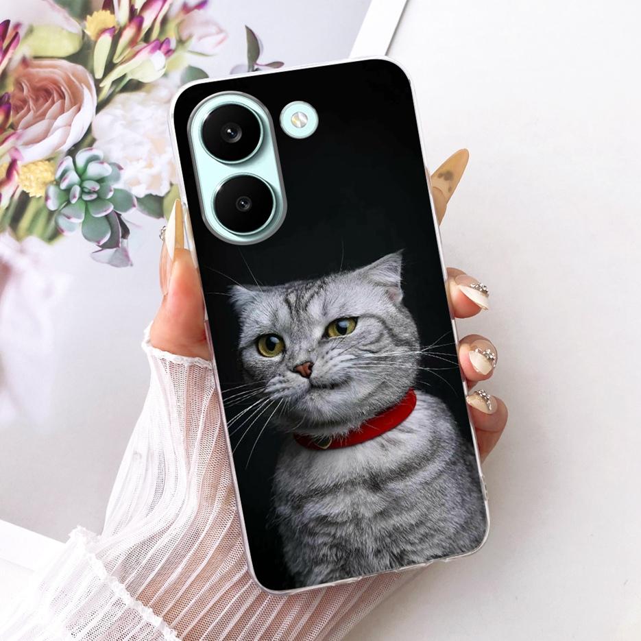For Xiaomi Poco X8 Pro 5G Case Cute Cat Peacock Painted Cover Soft Slim Phone Case For Xiaomi Poco X8 Pro Max PocoX8 Pro 5G Bags
