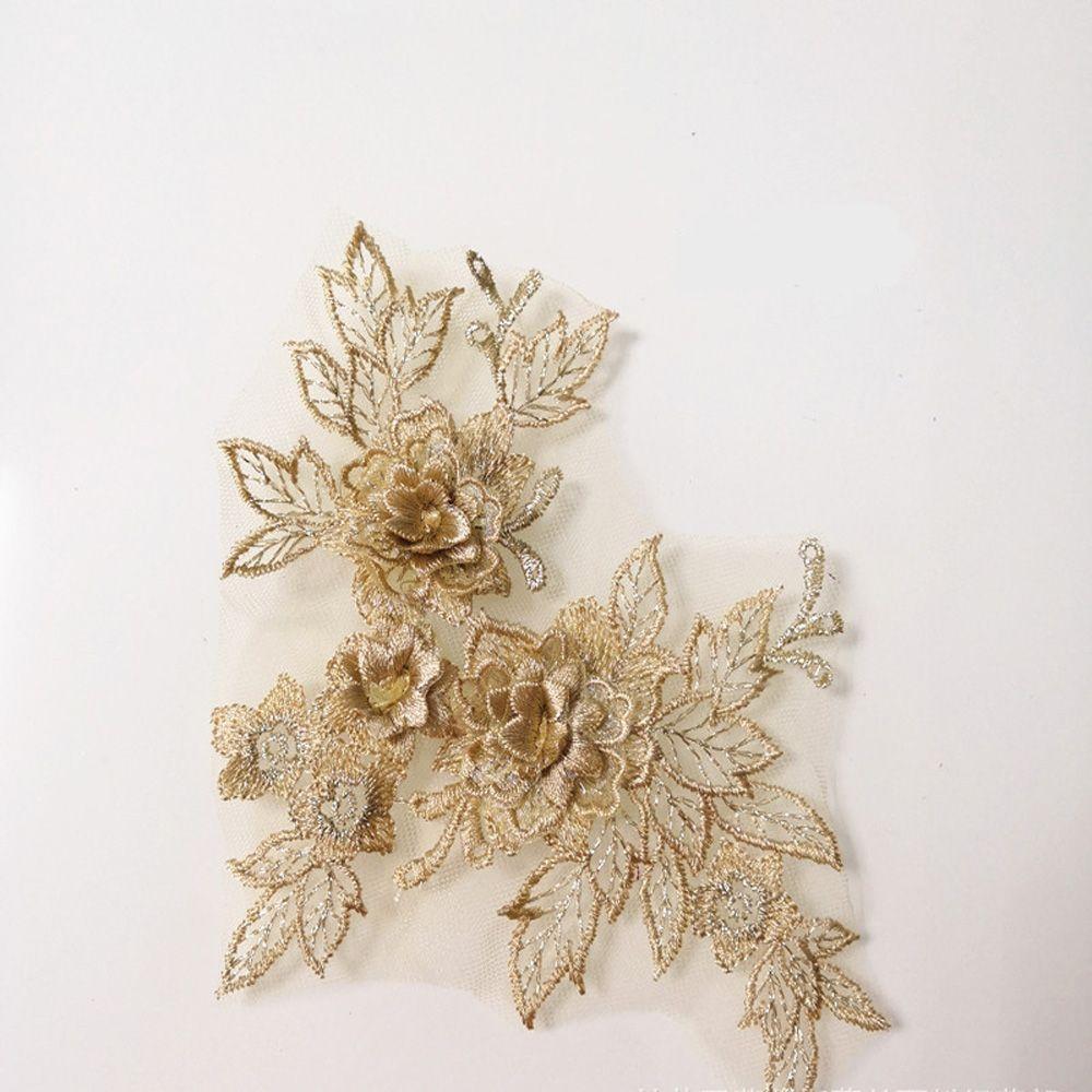 Dress Tulle DIY Blossom Bridal Applique 3D Trims Lace Flower Motif Embroidery