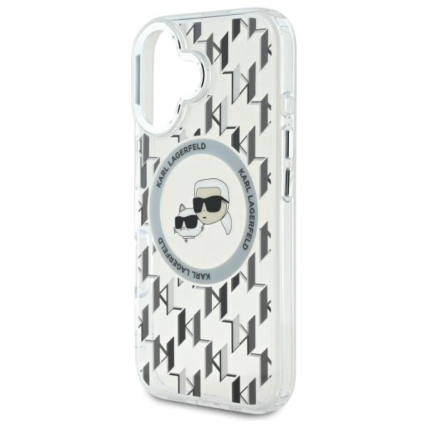 Karl Lagerfeld Klhmp16Shmckmht Iphone 166.1 Průhledný/Transparentní Iml Monogram Karl&Choupette Head Magsafe