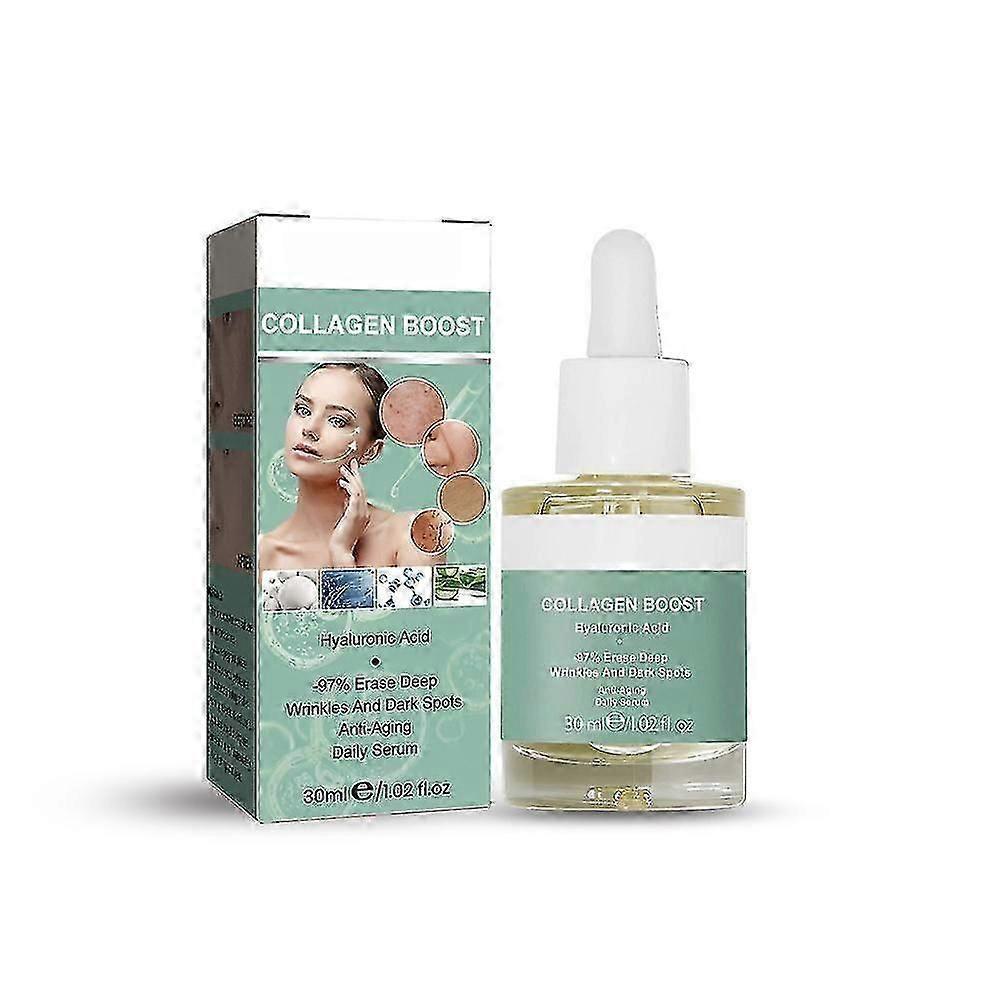 Collagen Boost Anti-Aging Serum for Face Brighten Balance Skin Tone Essence Gift for Mother Wife Girlfriend,1-