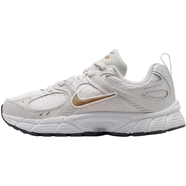 

New Nike V5 RNR Low top Sports Running Shoes White Brown Kids HQ6412-104 35
