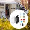 4 Way Fuse Block 1 In Out Kit with Dustproof Cover for Auto Boats Rvs
