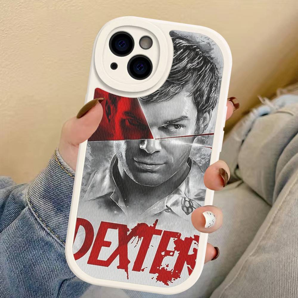 Movie D-Dexter Phone Case For IPhone 16 15 14 13 12 11 Pro Max Plus 16E Soft Leather Cover