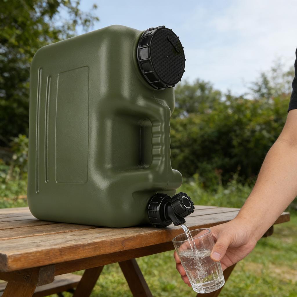 10-30L Water Bucket Large Capacity Portable Drinking Water Canister with Detachable Faucet No Leakage for Outdoor Travel Driving