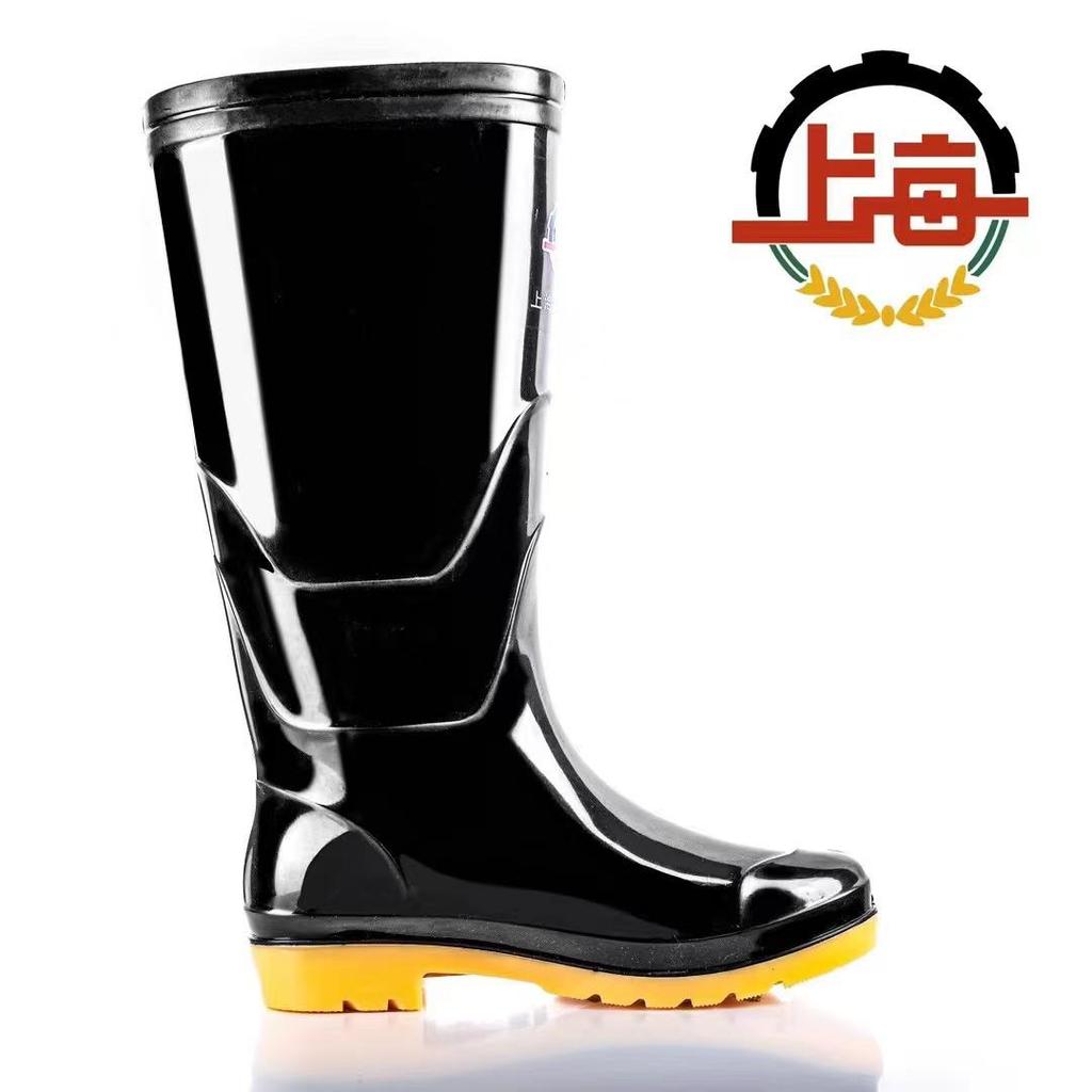 Double Coin Waterdichte Hoge Heren Regenlaarzen - Antislip, Slijtvast, Plastic Overschoenen