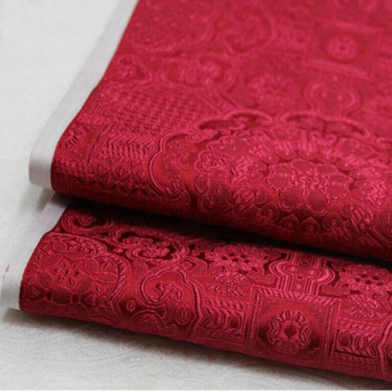 Saténová Hedvábná Brokátová Žakárová Květinová Látka Vintage Kostým Šaty Řemeslné Oblečení Potřeby Cheongsam Povlaky na Polštáře Šití