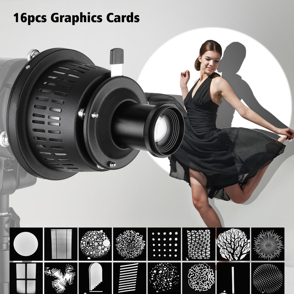 Bowens Mount Optical Snoot Conical Focalize Kondenzátor Art Speciální efekty Tvarovaný paprsek světla