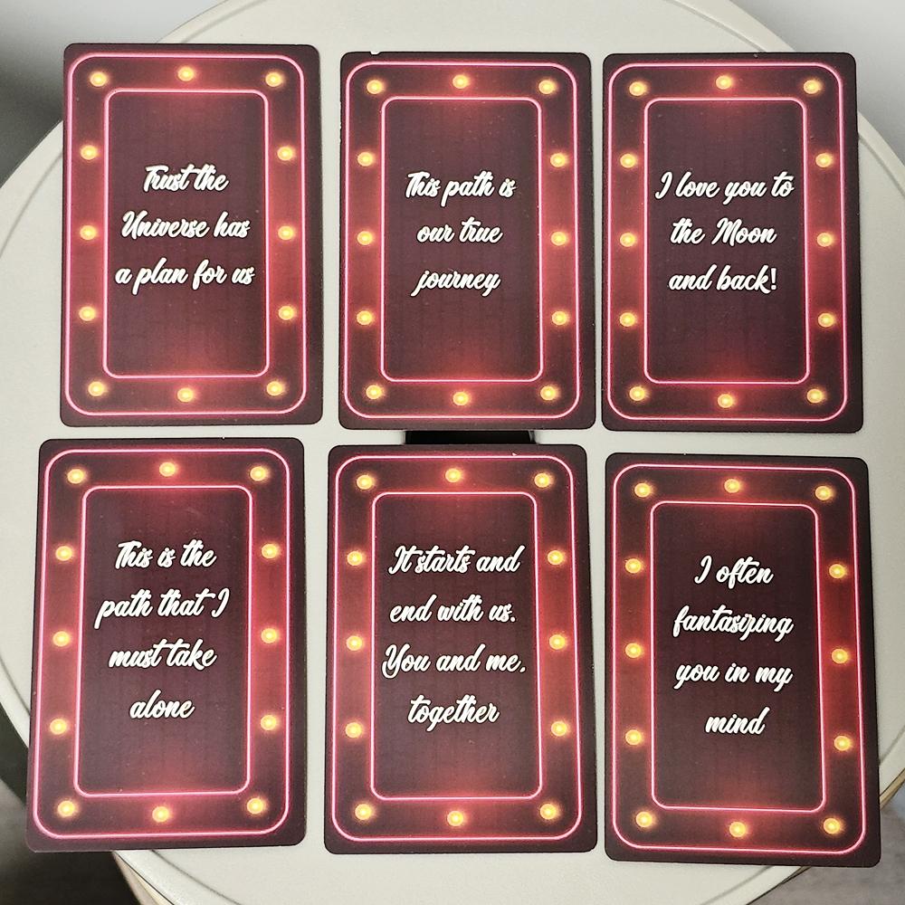 90 Pcs Oracle Cards 10*6cm Unsaid Feelings of Love, Channeled Messages From Soulmate, Twin Flame & Karmic Partnership