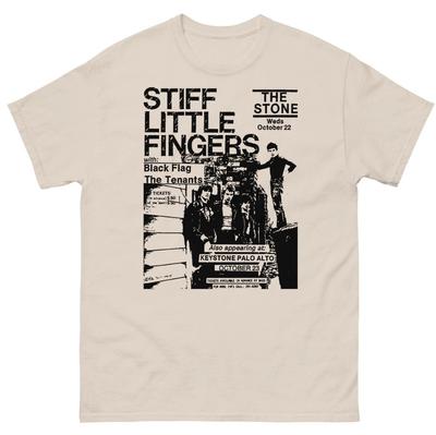 Camiseta Unisex de Manga Corta Stiff Little Fingers The Stone, talla S-4XL