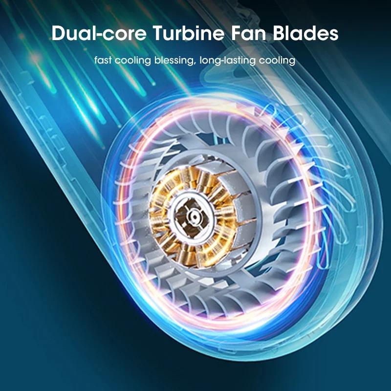 Portable Bladeless Hanging Neck Fan Air Cooling Rechargeable Wearable Head USB Mini Fan Traveling Outdoor Sports Running Fans