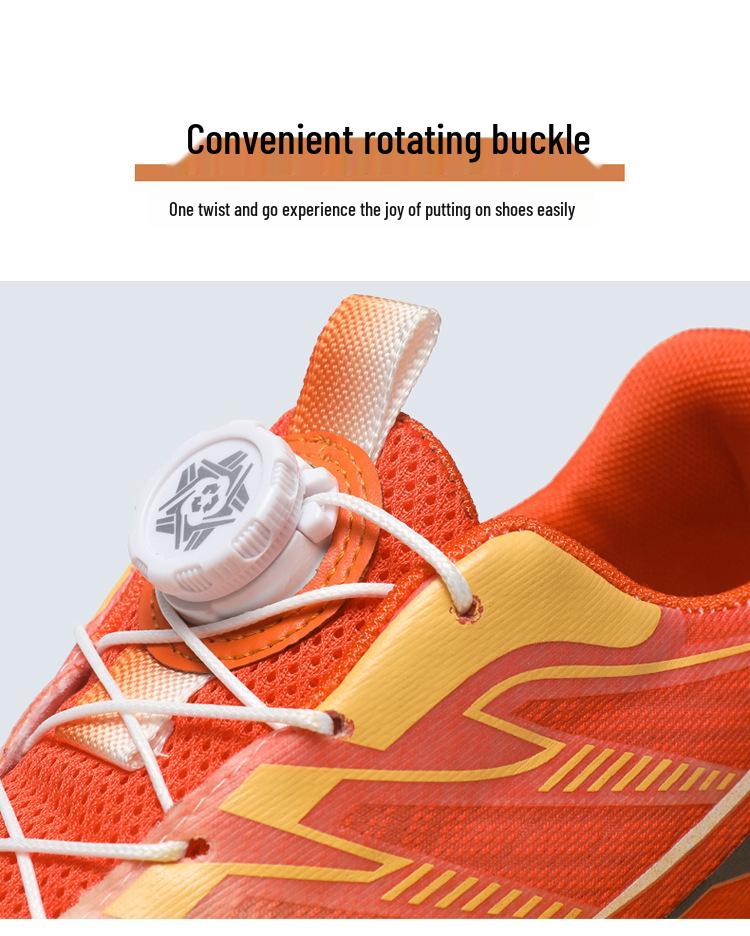 Men's Rotating Buckle Mesh Running Shoes - Lightweight, Breathable, Anti-slip, Shock-absorbing Casual Sneakers