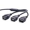 USB Splitter Adapter Featuring Chip Control for 5V3A Current Enabling Fast Charging of Three Devices