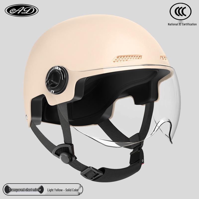 Certified Electric Motorcycle Safety Helmet for Men & Women, Gray, All-Season, Sun Protection