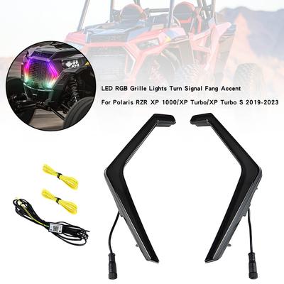 Luces LED RGB para Rejilla Intermitente Colmillo de Acento Para Polaris RZR XP 1000 Turbo 2019-22