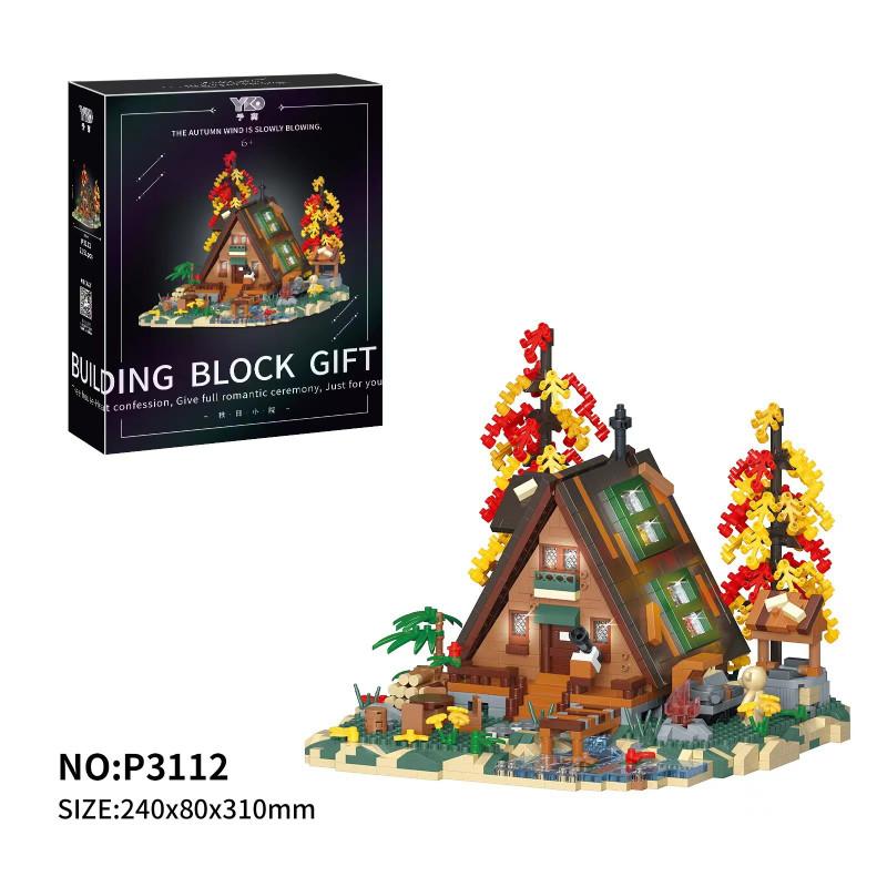 Креативный Лес Деревянный Дом Сцена Сборка Строительный Блок Для Креативной DIY Игры И Детский Подарок