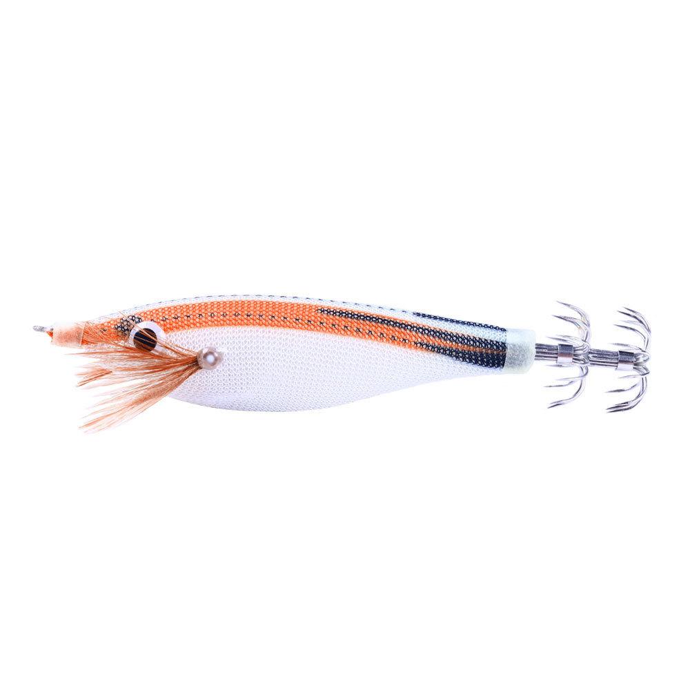 Lure bait10CM 9.6GRound Belly Wood Shrimp8Colorful Squid Hook Bionic Bait8Word Ring Swivel Fishing Supplies Special for Bass