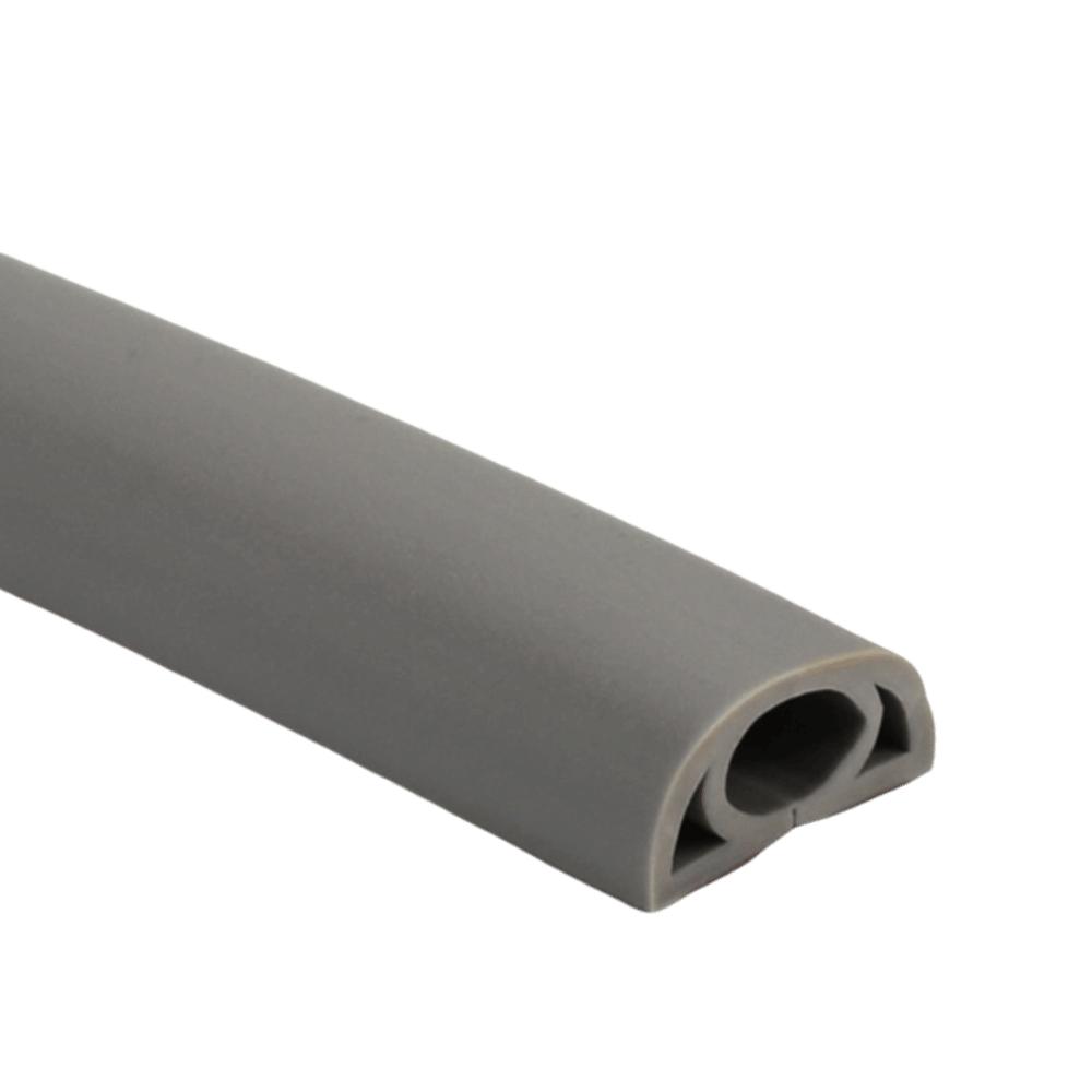 

Professional Self Adhesive Floor Cord Cover PVC Trimmable Wire Hider 1m Low Profile Electric Cord Cavity Home Office сірий