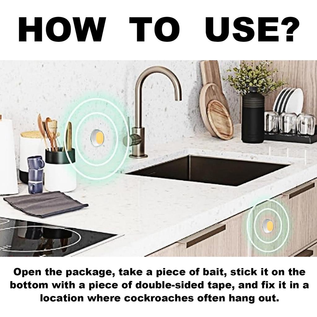 Cockroach Medicament Cockroach Killing Glue Decoy Insecticide Decoy Household Cockroach Killing Kitchen Cockroach Stickers Six Pieces