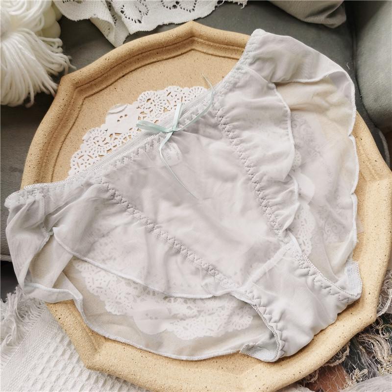 Chiloți de damă cu talie joasă din tifon transparent