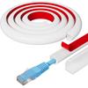 1PC 1/2/3meters Flexible Floor Cable Cover Cord Self-Adhesive All Cord Hider Internet Wire Duct Duct Slot Cable Manage