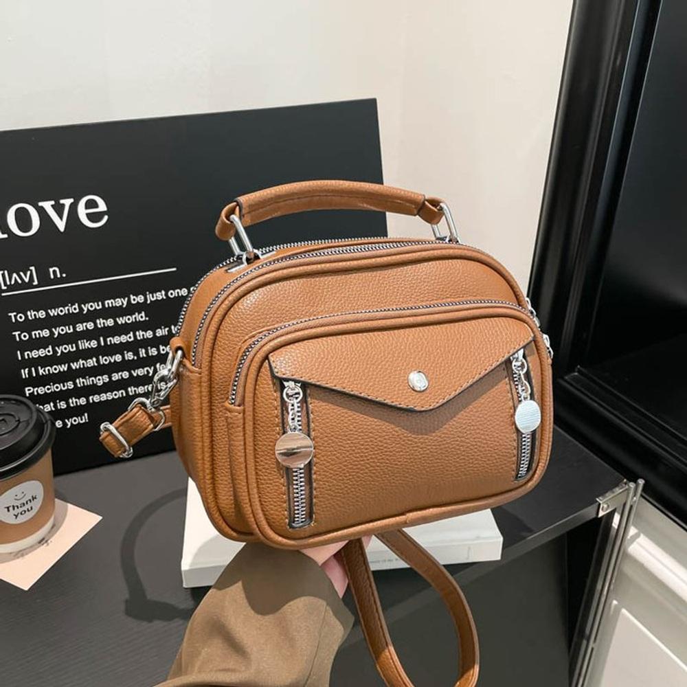 Women's Small PU Leather Crossbody Camera Bag Casual Shoulder Purse