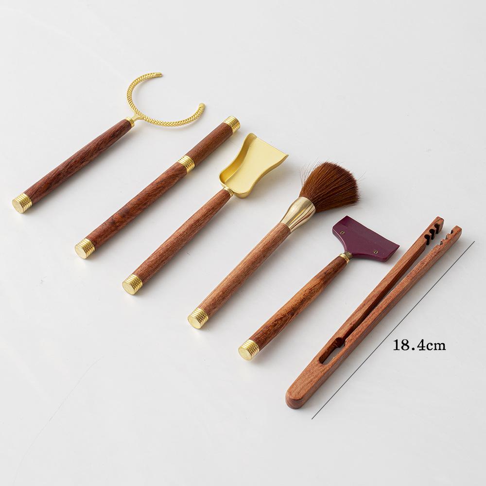 

Rosewood Tea Six Gentlemen Creative Tea Tool Canister Tea Tool Set Household Teaware Utensils Chinese Tea Cha Collection Gifts
