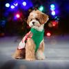 Christmas Old Man's face print Coat Pet Christmas Day Decoration hoodie Clothes Red and green classic style