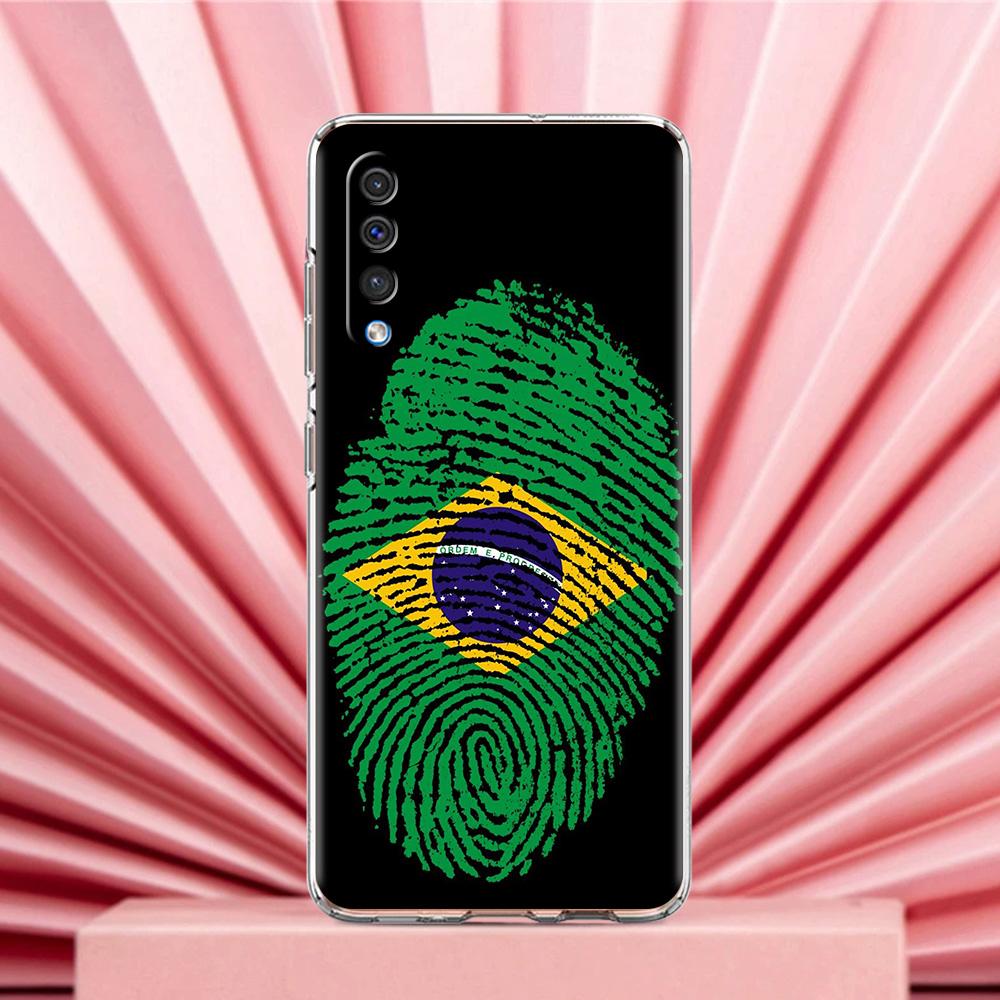 Phone Case For Samsung A56 A36 A26 A24 A16 A14 A12 A32 A50 A70 A20E A22 A40 A34 A54 A42 A52 5G A04s A06 Cover Large Brazil Flag
