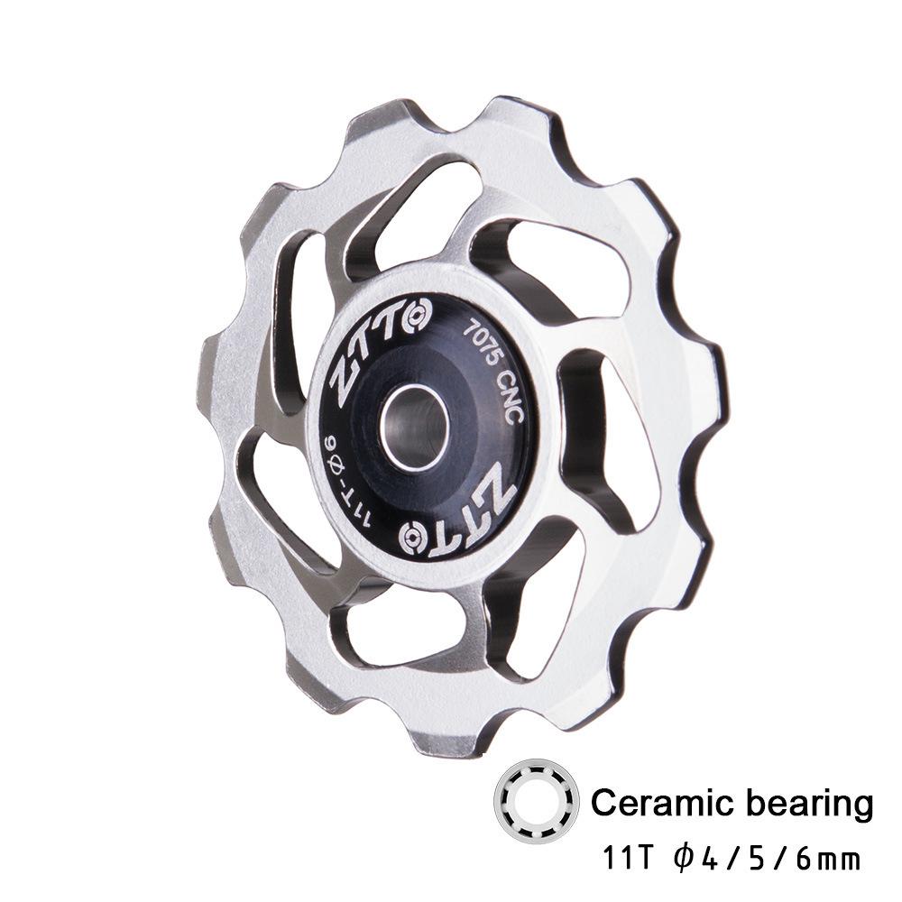 Mountain Bike Transmission Rear Dial Wheel High-end Ceramic Palin Guide Wheel 11T Tooth Aluminum Alloy Tension Wheel