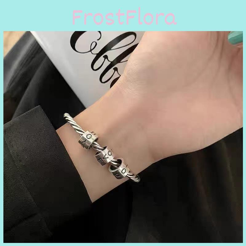 Retro Design Love Letter Bracelet For Women Copper Geometric Fashion Accessory