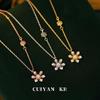 Autumn/Winter S925 Sterling Silver Snowflake Necklace – Korean Style Light Luxury Clavicle Chain for Women