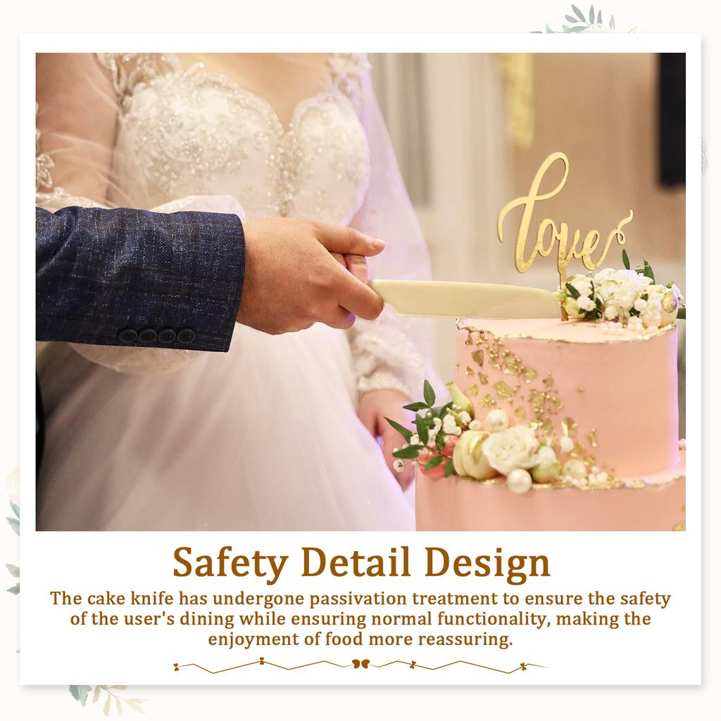 Cake Cutting Set for Wedding Stainless Steel Cake Knife and Server Set Cake Cutter Pie Spatula for Birthday Christmas Party