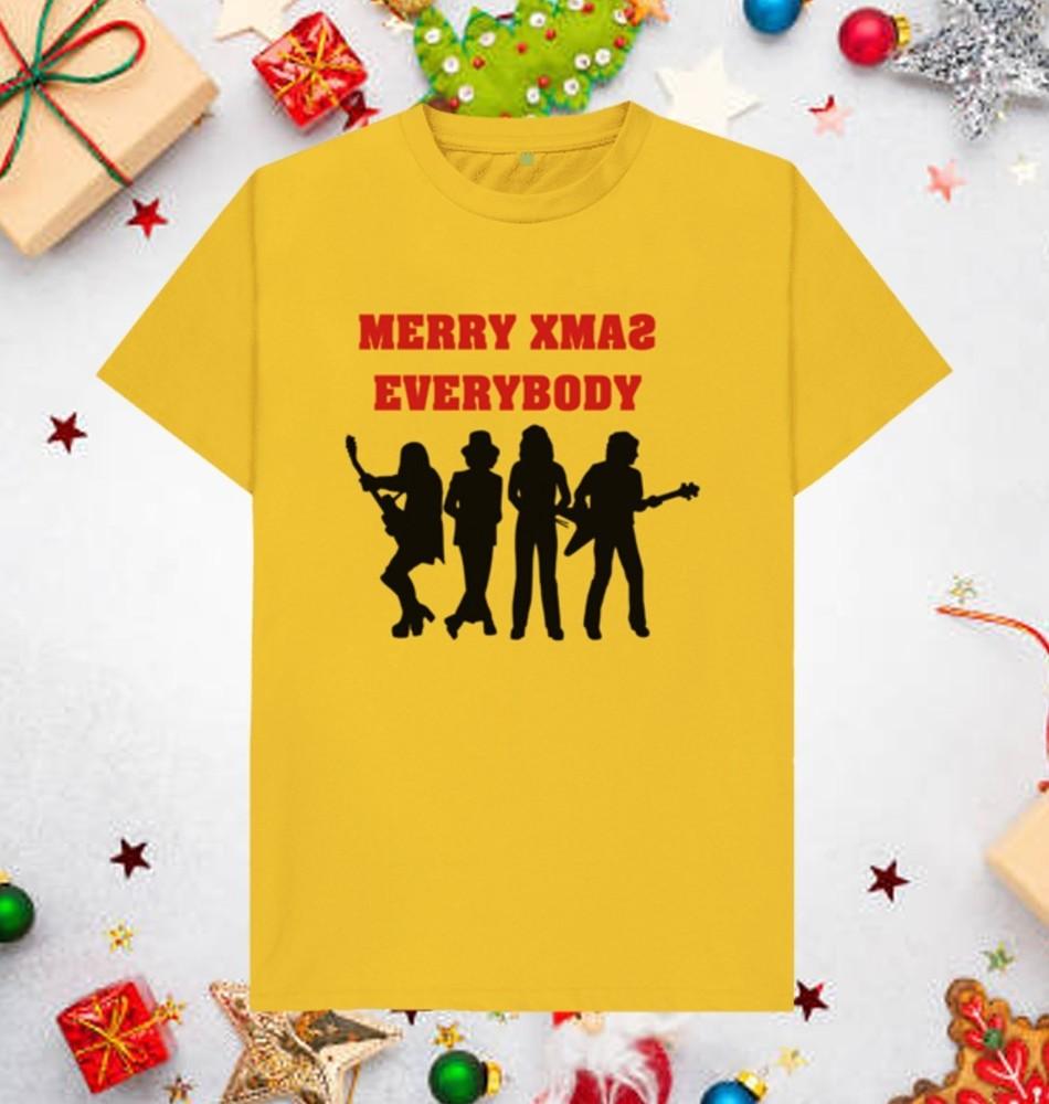 CHRISTMAS Everybody Slade band T-shirt Unisex Yellow All Sizes E32.12 Unisex T-Shirt XXXL