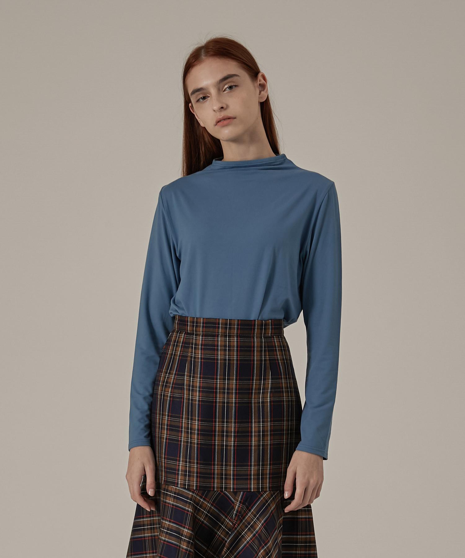 Modern Able Basic Half Turtleneck - Sky Blue Blue/Free