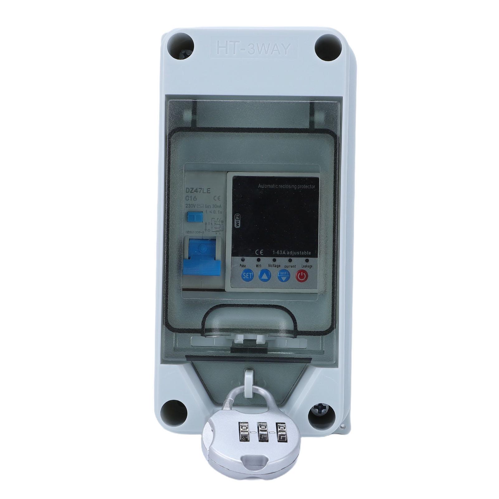 Boîtier Électrique Étanche pour Interrupteur Compteur Électrique Support pour Tuya Smart WiFi Protection contre les Fuites Télécommande Sans Fil