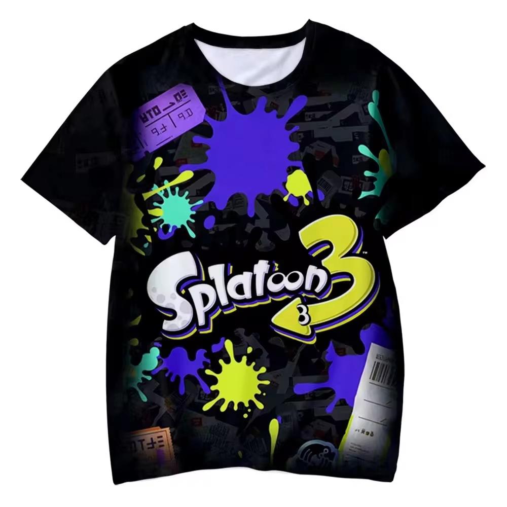 Anime Graffiti Game 3D Print T-Shirt Men’s Fashion Loose Short Sleeve Harajuku Style Top