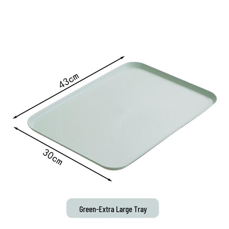 Molona European Style Rectangular Plastic Serving Tray, 10-Pack