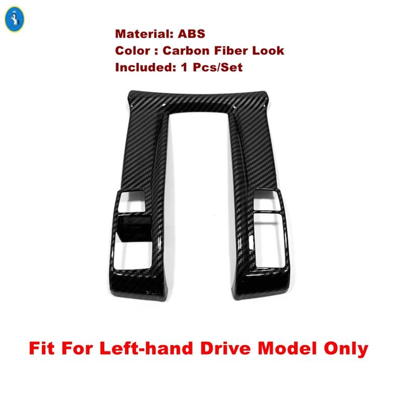 Carbon Fiber / Matte ABS Auto Center Control Gear Shift Panel Decor Frame Accessories Cover Trim Fit For Honda Civic 2016 -