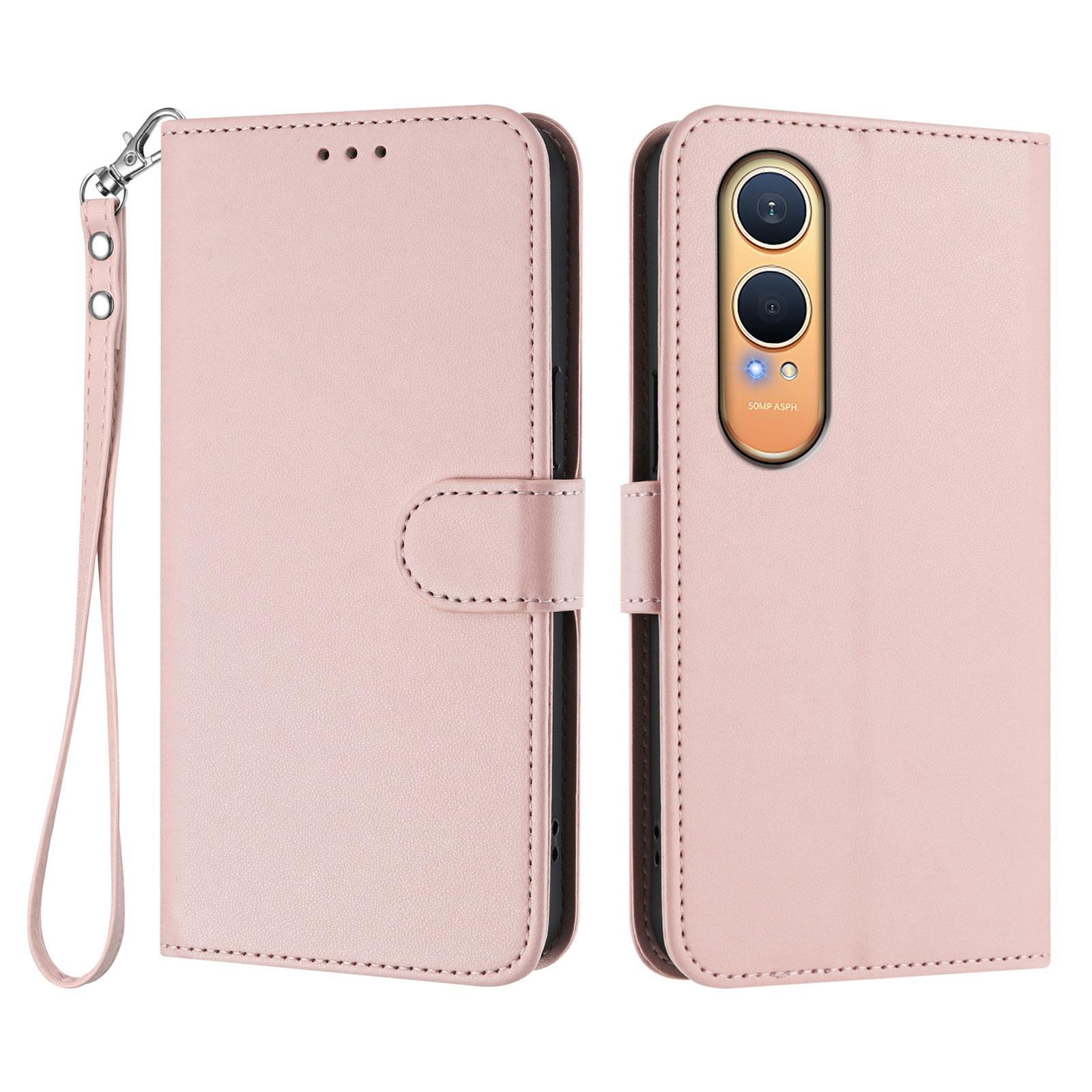 

For OnePlus Nord CE4 Lite 5G Leather Case Wallet Stand Phone Cover with Wrist Strap F