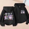 Mikina s kapucí na zip Kawaii Dětská Streetwear Kuromi Dětská Mikina na zip Dětská Mikina Manga Oblečení Dítě Dívka Chlapec Top Mikina