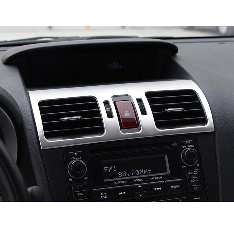 Car Garnish Cover Frame Lamp Trim ABS Front Air Condition Outlet Vent Hoods Part For Subaru XV 2012 2013 2014 2015 2016 2017