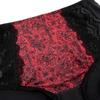 Underpants for Women Plus Size Briefs Red Black Floral Print Lace Ultra-Thin Female Panties XL 2XL 3XL 4XL 5XL 6XL