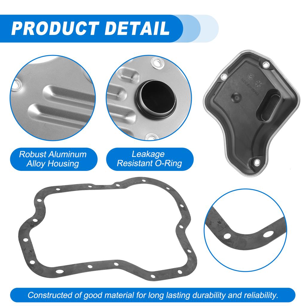 UXCELL 4EAT-G G4A-EL Automatic Transmission Filter CVT Oil Cooler Filter Oil Pan Gasket for Mazda 626 2000-2002 FU9A21500