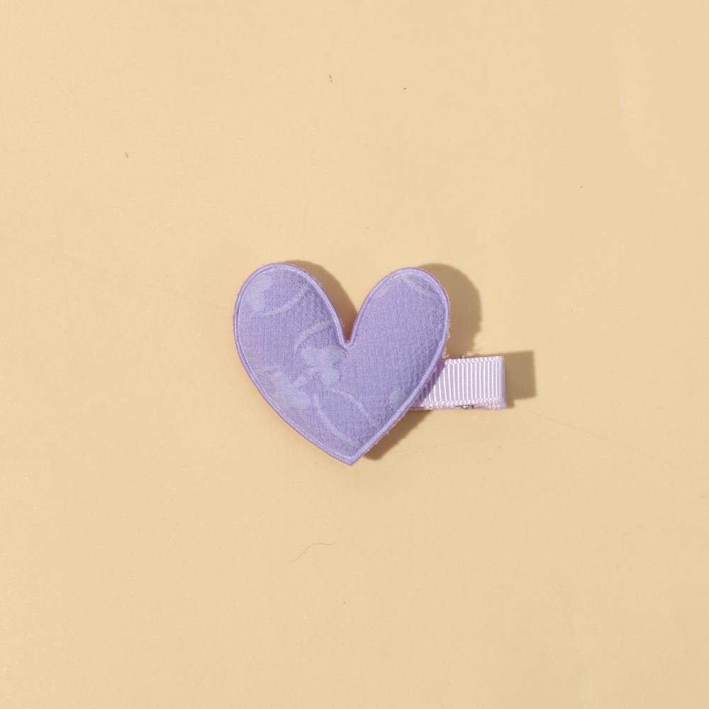 Prinzessin Haarspangen für Kinder Einfarbig Herzform Gepolsterte Applikation Haarspange für Baby Mädchen Handgefertigt Kinder Haaraccessoires