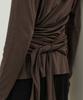 URAGO Tencel Draped Wrap T-Shirt_2Colors