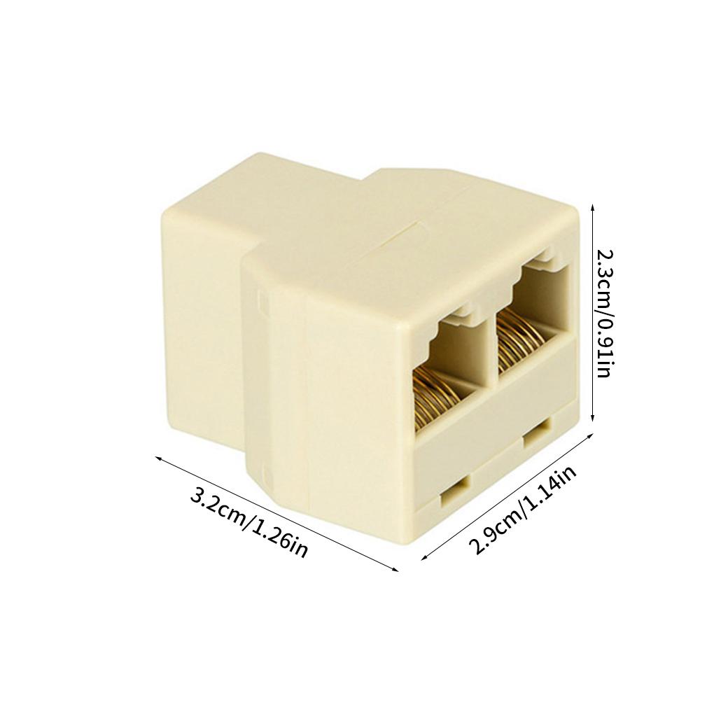 Splitter Adapter 2 In 1 Socket Ethernet Cable Extension Network Connector Office Coupler Interface Adapters Computer