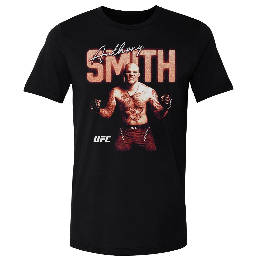 

2026 Лето UFC Энтони Смит Боевой Графический Футболка Женская Спортивная Хлопок Короткий Рукав Свободная Повседневная Фитнес Рубашка Унисекс S