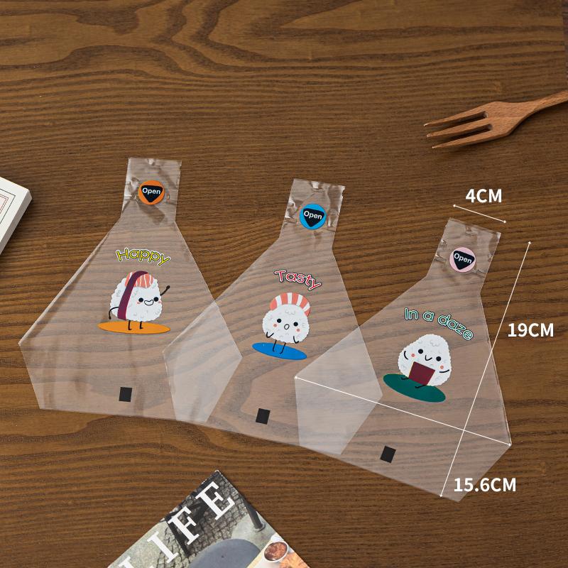 50/100 ks Krásný kreslený trojúhelníkový sáček na balení rýžových koulí mořské řasy Onigiri Sushi Forma na výrobu benta Příslušenství k bento Sáčky na sushi