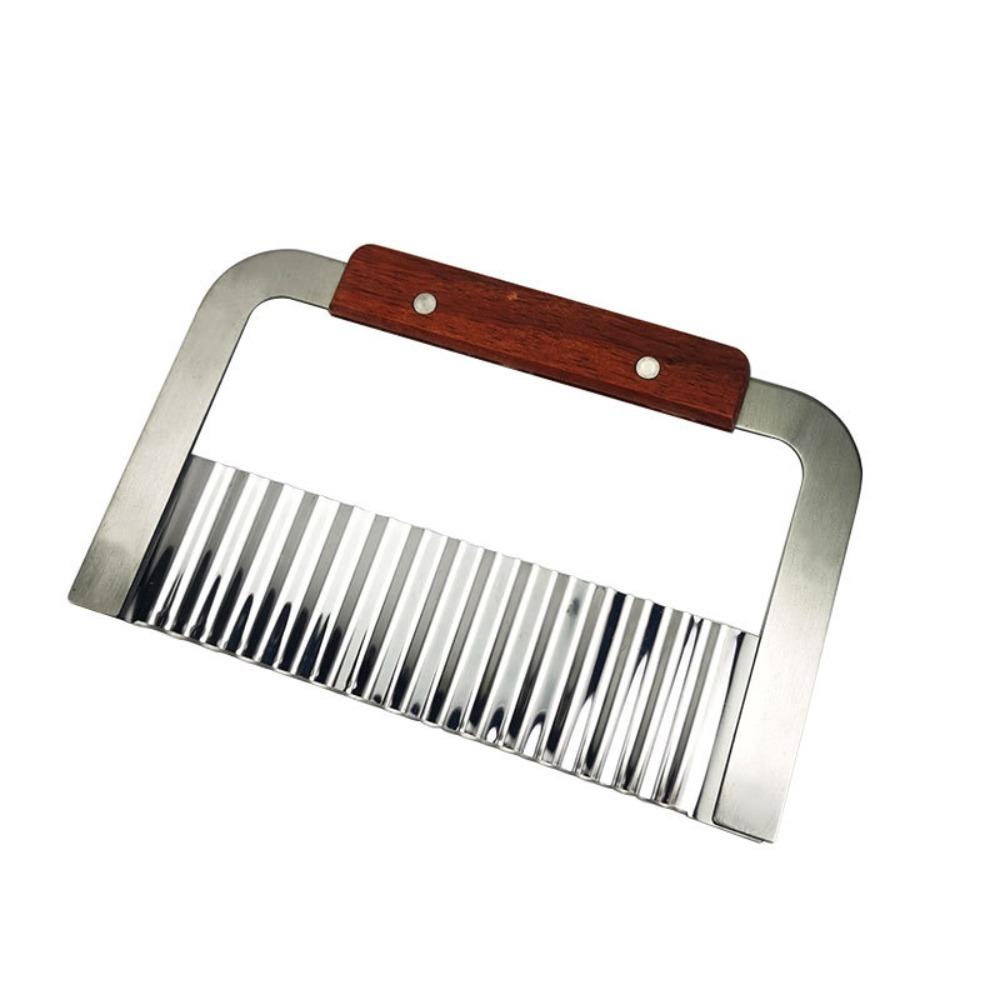 Non-slip Handle Wavy French Fries Cutter Stainless Steel Potato Chopper Crinkle Cutter  Vegetable