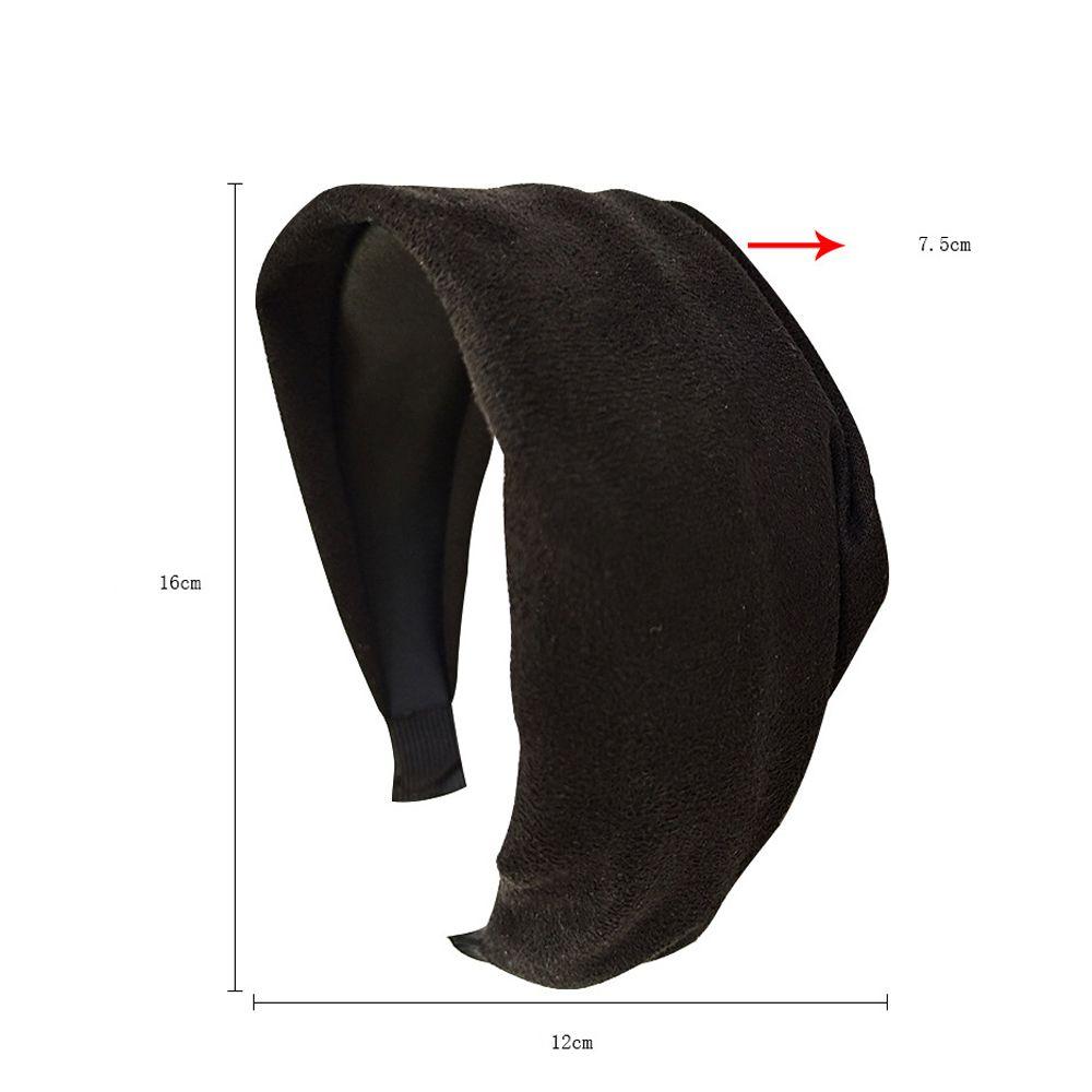 Wide Hairband Vintage Solid Color Women Headband Sweet Hair Hoop Suede Korean Style Hair Hoop